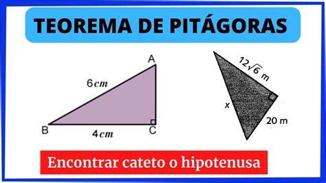 Teorema De Pitagoras 📚 Fácil Y Rápido Hallar Cateto E Hipotenusa