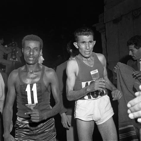 Jo De Rome 1960 Lethiopien Abebe Bikila Premier Africain Noir