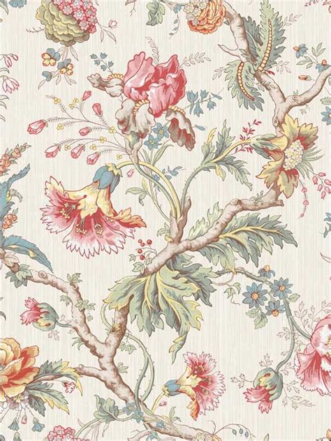Classical Jacobean Cream Wallpaper Bm60407 By Regency Wallpaper
