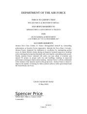 The most common air force decoration material is paper. Medal Citation A1C Gracie.docx - DEPARTMENT OF THE AIR ...