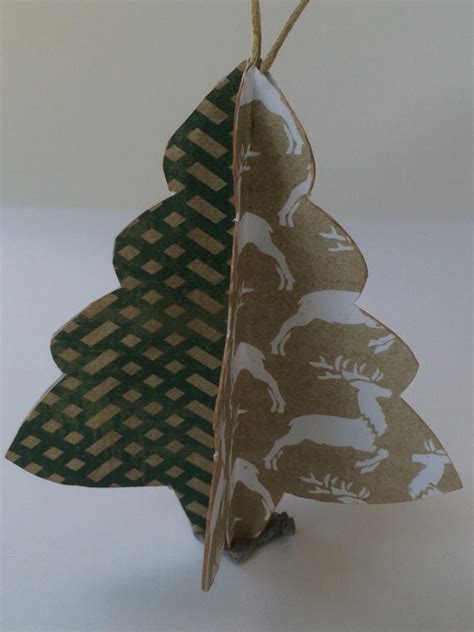 Christmas Tree Paper Ornament Folded Paper Tree Ornament Set