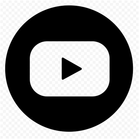 HD Black Round Circle Outline Youtube YT Logo Icon PNG Citypng