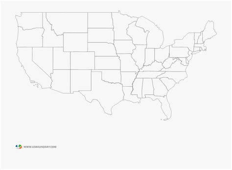 Blank Map Of The United States Png Drawing Transparent Cartoon
