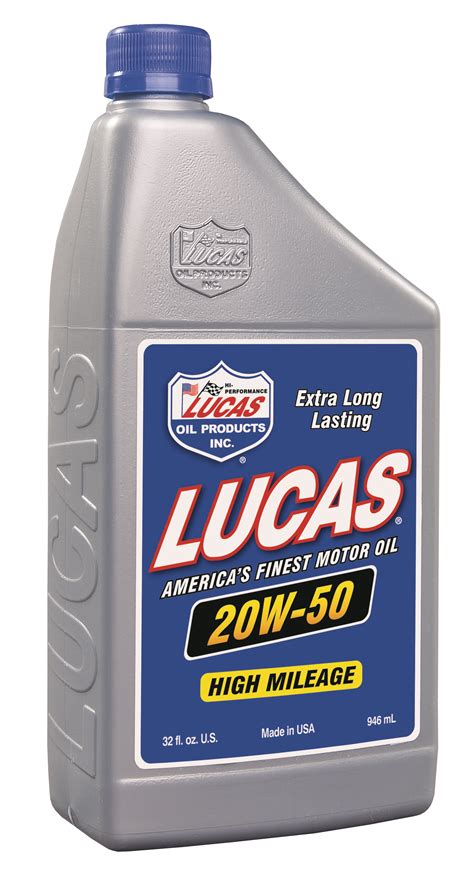 Lucas Oil 10252 20w 50 Plus Petroleum Motor Oil 1 Quart Bottle