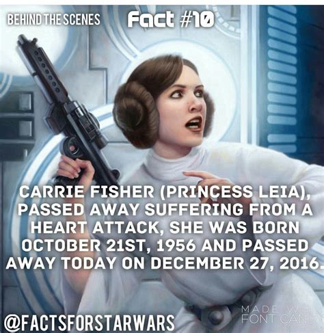 Rest In Peace Princessstarwars Carrie Fisher Star Wars Facts Star