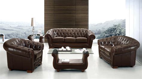 Brown Leather Loveseat Sleeper Sofa Baci Living Room