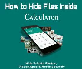 How To Hide Files Inside Calculator On Android