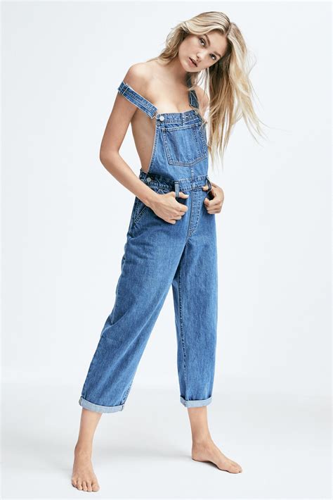 Free People Levi S Baggy Denim Overalls In Blue Lyst