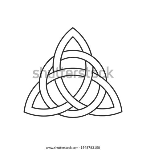 Linear Celtic Trinity Knot Triquetra Symbol Stock Vector Royalty Free