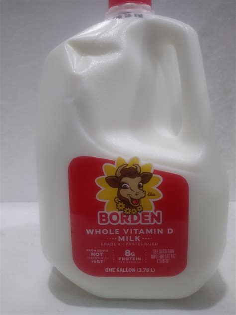 Whole Milk Borden Dairy Company 1 Gal 378 L