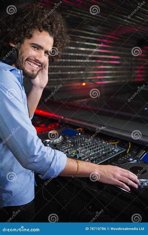Male Dj Playing Music Stock Photo Image Of Cheerful 78710786