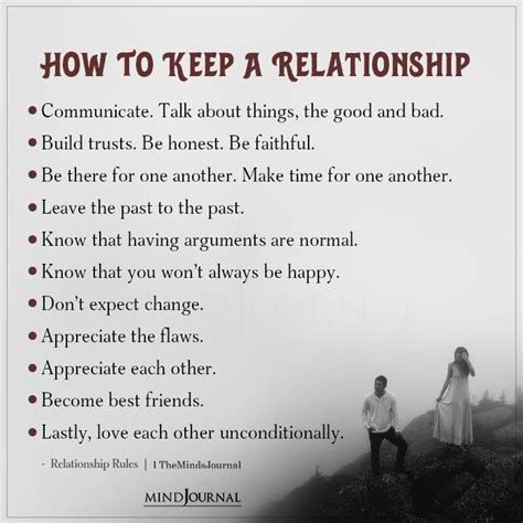How To Keep A Relationship Relationship Rules Quotes