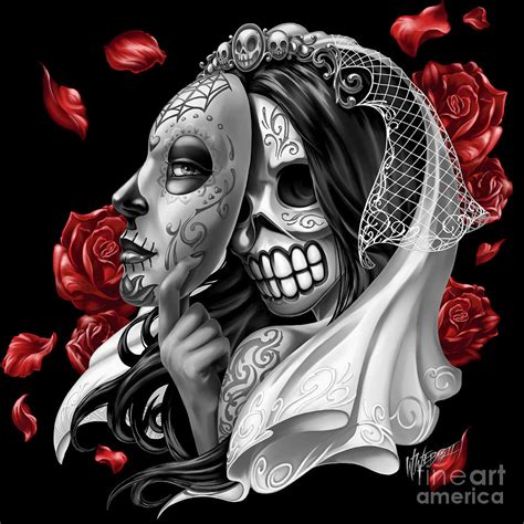 Day Of The Dead Bride Digital Art By William Webb Fine Art America