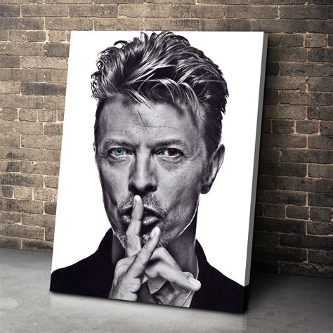 David Bowie Poster Black And White David Bowie Canvas Ready To Hang David Bowie Shush Canvas
