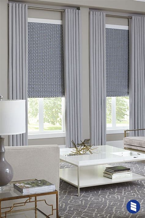 Windows Get A Finished Look With Layered Roman Shades And Draperies