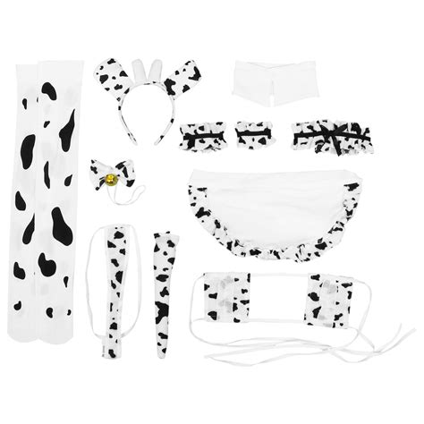 Buy Valiclud 12pcs Sexy Cow Cosplay Costume Kawaii Outfit Anime Mini Milk Bikini Lingerie Set
