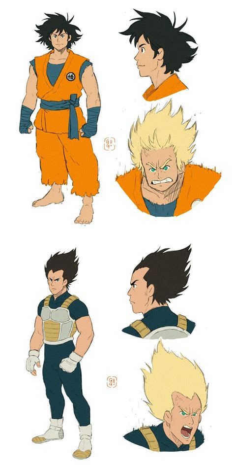 They had better planning and scheduling ahead of time to produce better quality of animation. Goku and Vegeta in Ghibli studio's art style | Character ...
