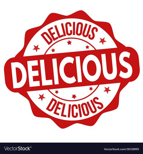 Delicious Sign Or Stamp Royalty Free Vector Image