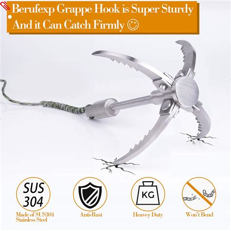 Buy Berufexp Folding Grappling Hook With Carabiner Survival Gear And