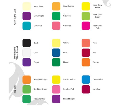 Different Color Chart A Visual Reference Of Charts Chart Master