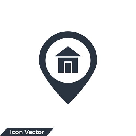 Address Icon Logo Vector Illustration Home Location Symbol Template