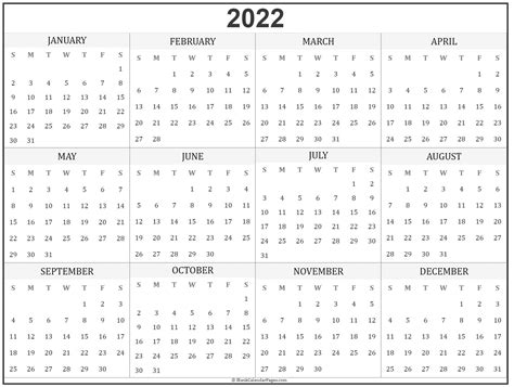 Printable Weekly Calendar 2022 Free Letter Templates