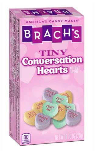 Brachs Valentines Tiny Conversation Hearts Candy 075 Oz Kroger