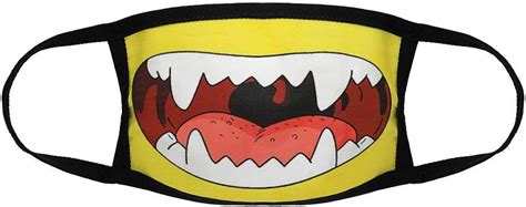 Dkisee Cool Anime Mouth Yellow Mouth Mask Washable Reusuable Kawaii