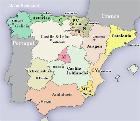 Регионы испании для тахографа фото