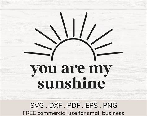 You Are My Sunshine Svg Sunshine Print Baby Nursery Svg Etsy