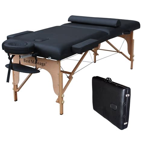 Bestmassage 77 Long 30 Wide 3 Pad Black Portable Massage Table B