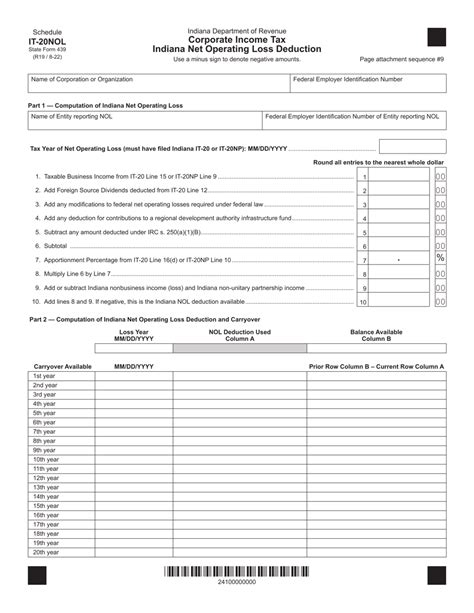 State Form 439 Schedule It 20nol Fill Out Sign Online And Download