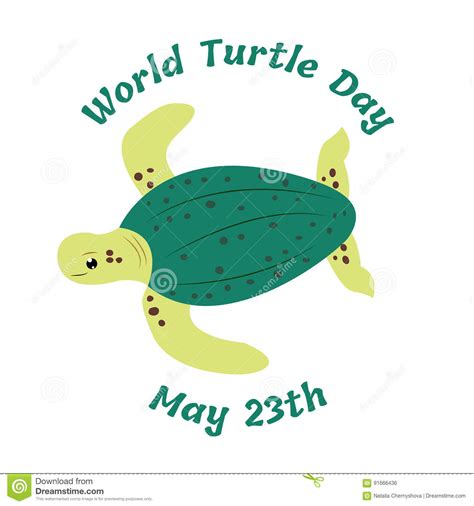 Illustration Of The Turtle For The World Turtle Day Stock
