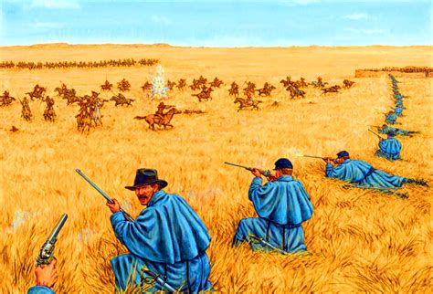 Apache Warrior Vs Us Cavalryman Native American Wars War Art