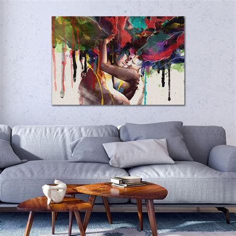 Lovers Embrace Abstract Canvas Art 💗💗 Map Canvas Art Abstract Canvas