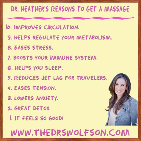 Dr Heathers Reasons To Get A Massage