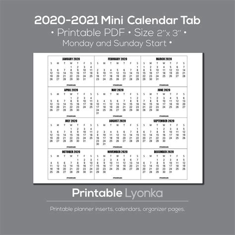 Download 2021 and 2022 printable calendar pdf formats with full customisation. 20+ Calendar 2021 Small - Free Download Printable Calendar ...