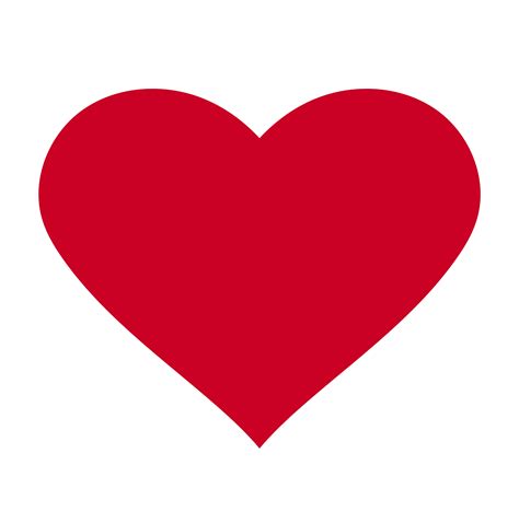 Corazón Símbolo Del Amor Y Día De San Valentín Icono Rojo Plano