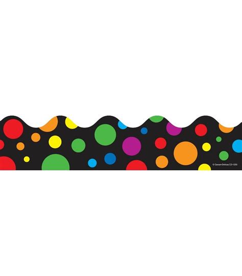 Rainbow Dot Border 299 Polka Dot Theme Pinterest Colors