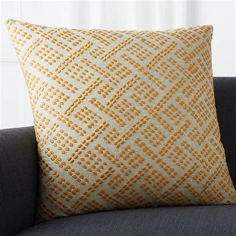 Ernest Amber 23 Pillow With Feather Down Insert Crate And Barrel