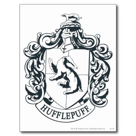 Harry potter printable coloring pages gryffindor crest harry. Hufflepuff Crest Postcard | Crests and Postcards