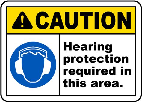 Hearing Protection Required Sign I2414 By
