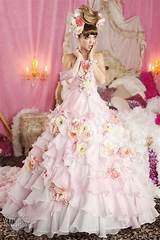 Pink Flower Wedding Dress Images