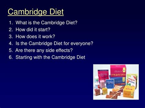 Ppt Cambridge Diet Product Training Powerpoint Presentation Free