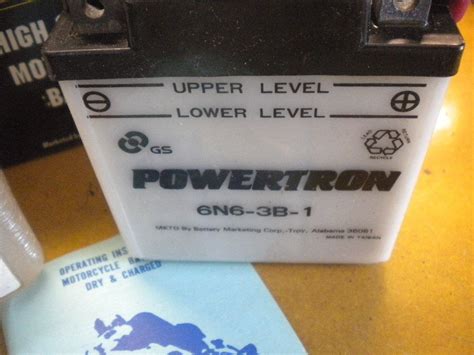 Powertron Motorcycle Battery 6n6 3b 1 6v Ebay
