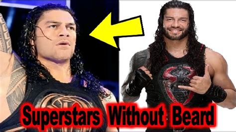 10 Current Wwe Superstars With And Without Beard How Roman Reigns Looks Without Beard