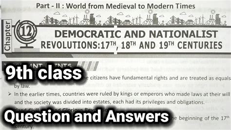 9th Class Social 12democratic And Nationalist Revolutions17th