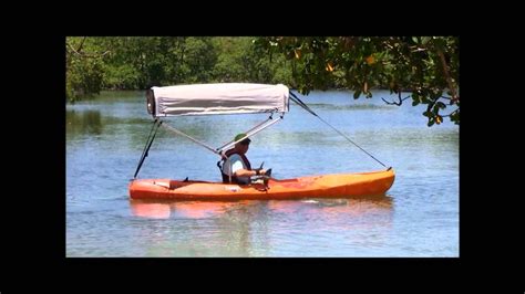 There's nothing like paddling around on a nice river or lake and escaping into the natural world on a nice warm day. Kayak With 2-Bow Bimini Top Shade Installed. - YouTube