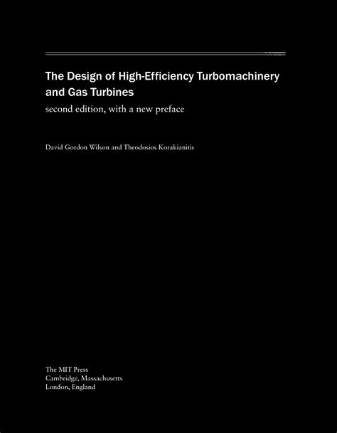 Solution The Design Of High Efficiency Turbomachinery And Gas Turbines