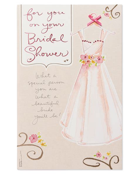 American Greetings Dress Happy Bridal Shower Wedding Card With Foil